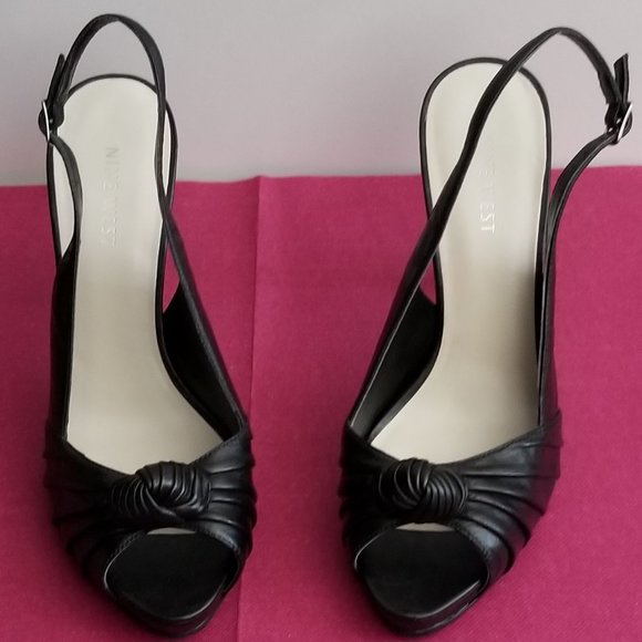 Nine West Slingback Peep toe Dress Platform Pump - Picture 3 of 8